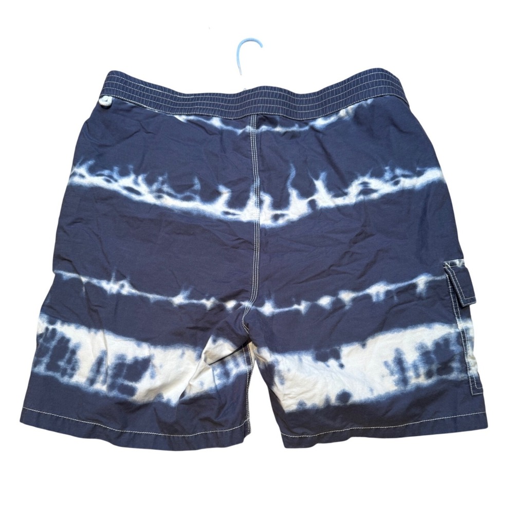 Polo Ralph Lauren Tie Dye Swim Trunks Big Pony Blue White Board Shorts Mens L - Picture 7 of 14